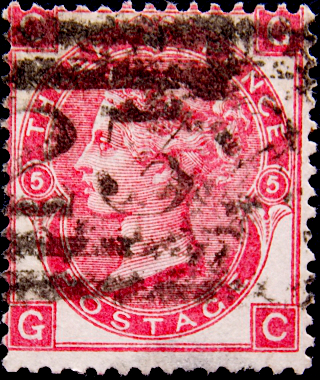 Великобритания 1868 год . Королева Виктория 3 p , пл. 5 . Каталог 70,0 фунтов .